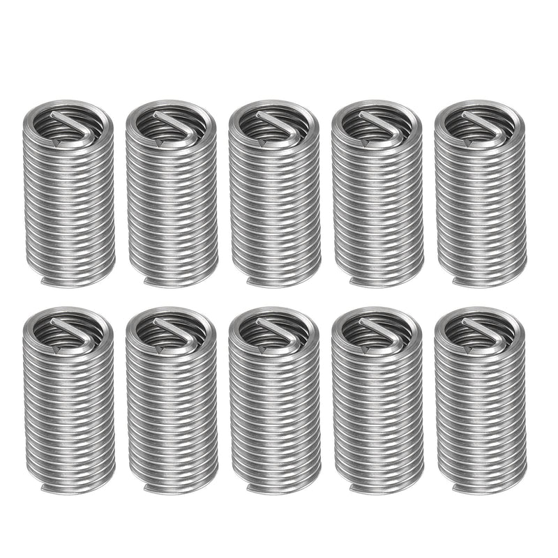 [Australia - AusPower] - 10pcs Wire Thread Inserts M10 x 1.5 3D 304 Stainless Steel Helical Coiled Wire Threaded Sleeve 