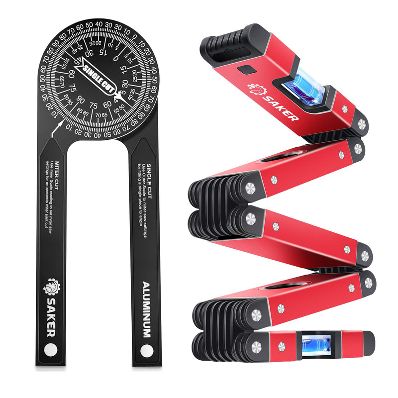 [Australia - AusPower] - Saker Multi-Function Foldable Level-Saker Miter Saw Protractor 