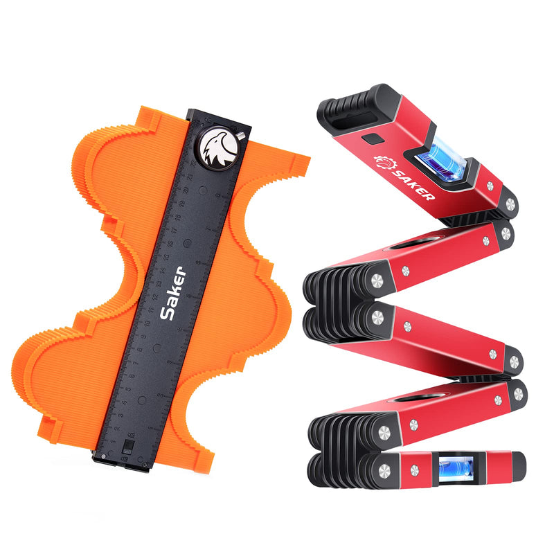 [Australia - AusPower] - Saker Multi-Function Foldable Level-Saker Contour Gauge Profile Tool 