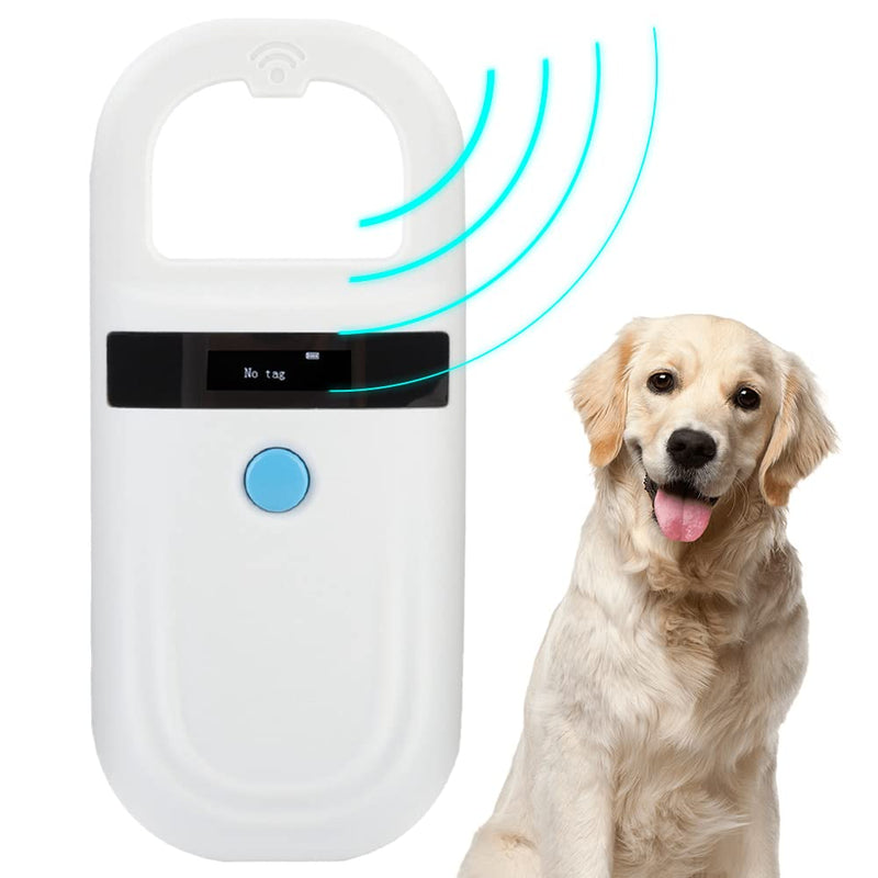 [Australia - AusPower] - Dog Microchip Reader, Pet Microchip Scanner with OLED Display Screen, Pet Chip ID Scanner Supports FDX-B (ISO11784/11785) and EMID Microchips, for Animal Management 