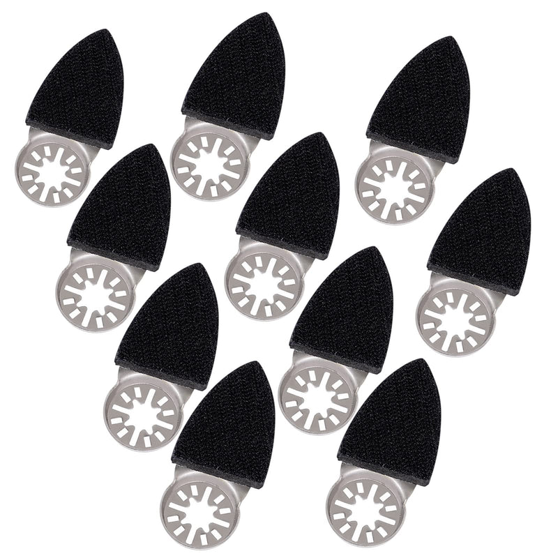 [Australia - AusPower] - 10Pcs Oscillating Tool Detail Sanding Pads Kit, 38 * 86mm Triangle Oscillating Tool Sandpaper Sanding Disc Sanding Finger Pad 