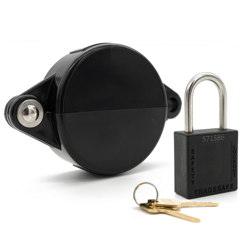[Australia - AusPower] - TRADESAFE Outdoor Faucet Lock - Water Spigot Lock, Durable Faucet Locks Outdoor with Keyed Padlock, Prevent Water Theft, Unauthorized Outside Faucet Use Plastic 