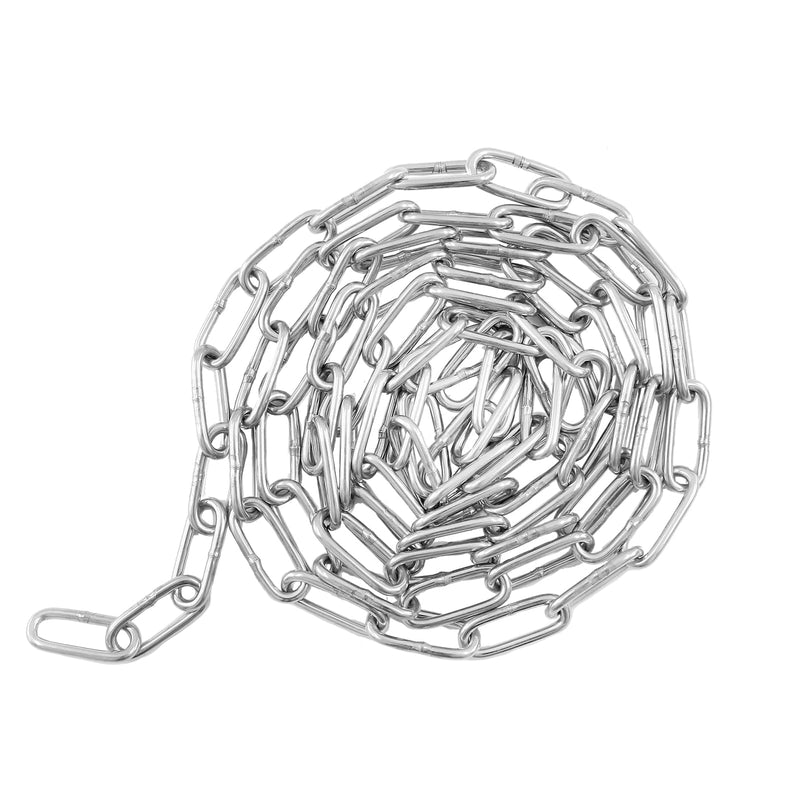 [Australia - AusPower] - 1/8 Inch 304 Stainless Steel Chain, 6.5ft Length Metal Chain Link Heavy Duty Utility Chain for Home Improvement,Hanging Clothes, Plants and Pet Towing 1/8 Inch 