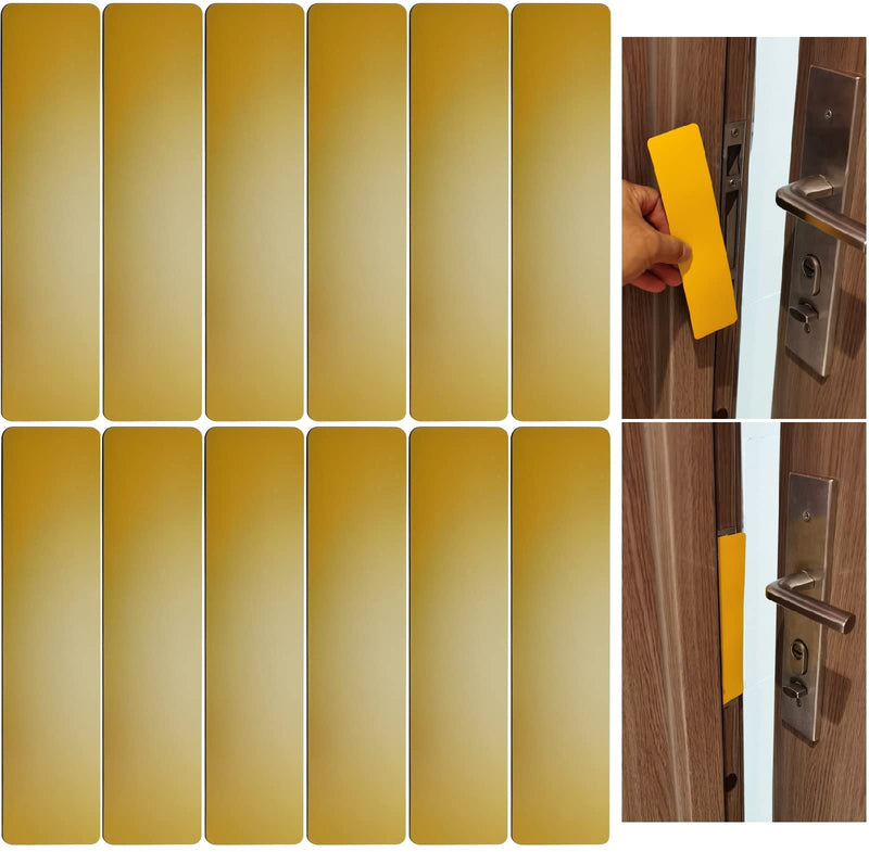 12 Pack Magnetic Lockdown Strips for Iron Door Frames High Density Magnet Security Devices Smooth Pvc Layered Magnetic Strip (Yellow 12Pack) Yellow 12Pack