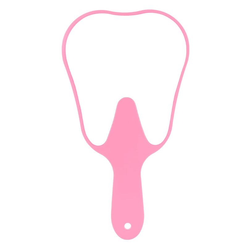 [Australia - AusPower] - Tooth Shaped Handheld Mirror - Hand Held Mirror Tooth Mirror Patient Mirror Dental Hygienist Gifts Pink 