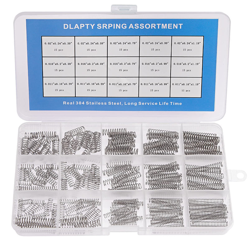 [Australia - AusPower] - Small Springs Compression Kit Assortment Mechanical Steel Assorted Set Detent Pen Springs 225 pcs 