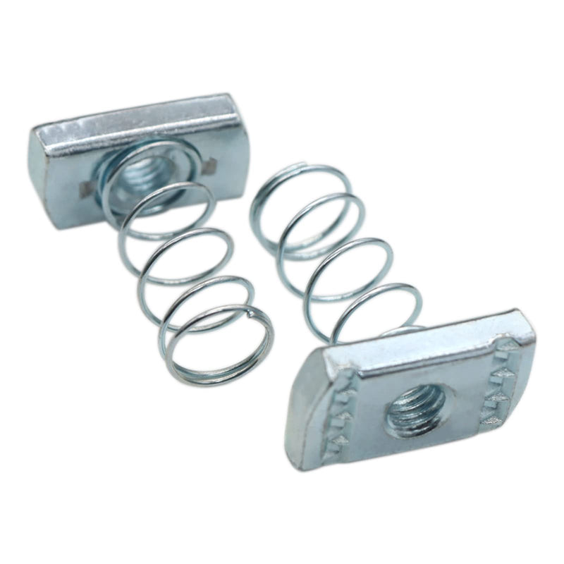 [Australia - AusPower] - Strut Channel Nuts, 3/8-16 Spring Channel Nuts with Zinc Electroplate Finish, Long Spring Nuts Great for Use with Strut Channel (10 Pack) Standard Spring 