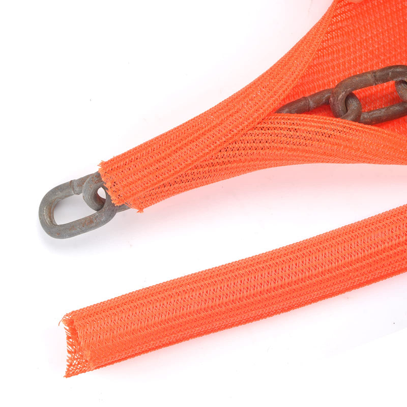 [Australia - AusPower] - 10 Ft High Visibility Chain Cover Kit High Visibility Yellow Cover Safety Barrier Cover for Both Indoor and Outdoor Environment (Orange) Orange 
