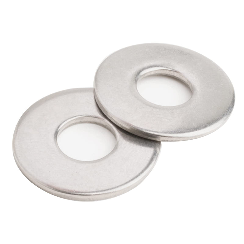 [Australia - AusPower] - M8 x 16mm OD Flat Washer, 18-8 (304) Stainless Steel Washers Flat, 50PCS M8/304 Silver 
