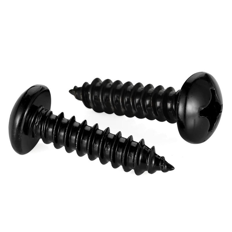 [Australia - AusPower] - #12 x 1" Phillips Pan Head Self Tapping Screw, Pan Head Sheet Metal Screws Wood Screws, Black Oxide Stainless Steel 304 (18-8), 50 Pack #12×1" 