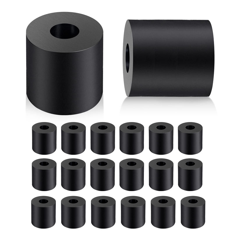 [Australia - AusPower] - Rubber Spacer 1 Inch OD x 3/8 Inch ID x 1 Inch Thickness Rubber Bushing Round Thick Washers Spacers Anti Vibration Neoprene Rubber Cylinder with Hole for Home Hardware Car Accessories - 6 Pcs 