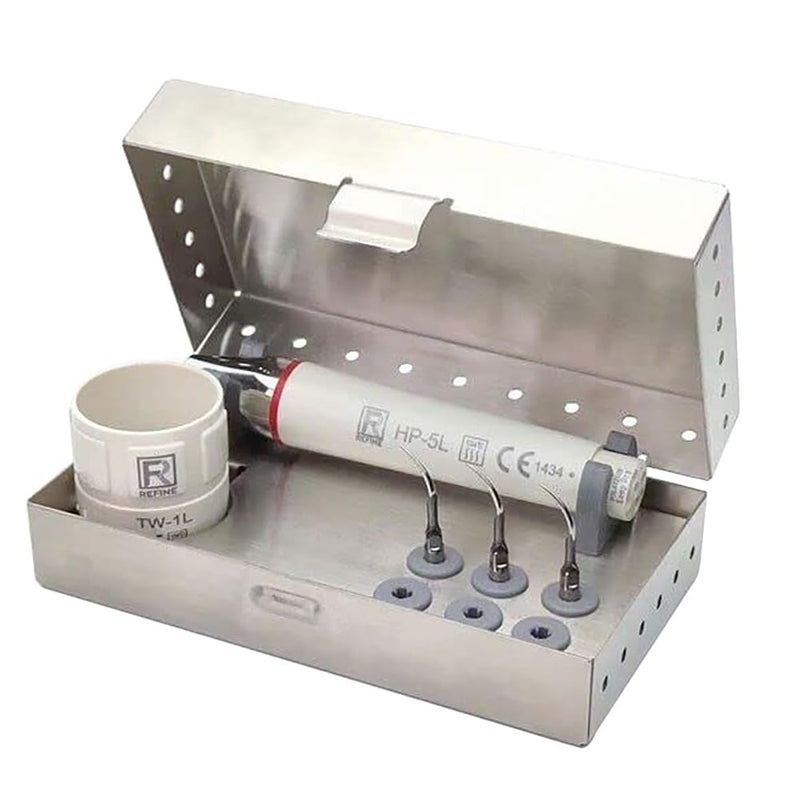 [Australia - AusPower] - Airgoesin Dental Ultrasonic Tooth Cleaner Piezo Scaler Handpiece Tips Files Holder Torque Wrench Stand Block Container 
