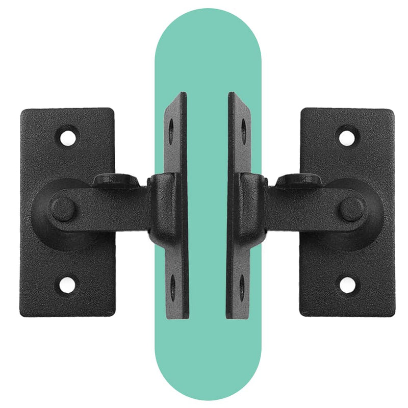 WANLIAN MINI Size Pocket Door Lock, 90 Degree Sliding Door Lock | Quick-Access Locking for Privacy in Bathroom, Toilet, RVs & Small Spaces, Left Or Right Application, 304# Stainless Steel Black 2pcs