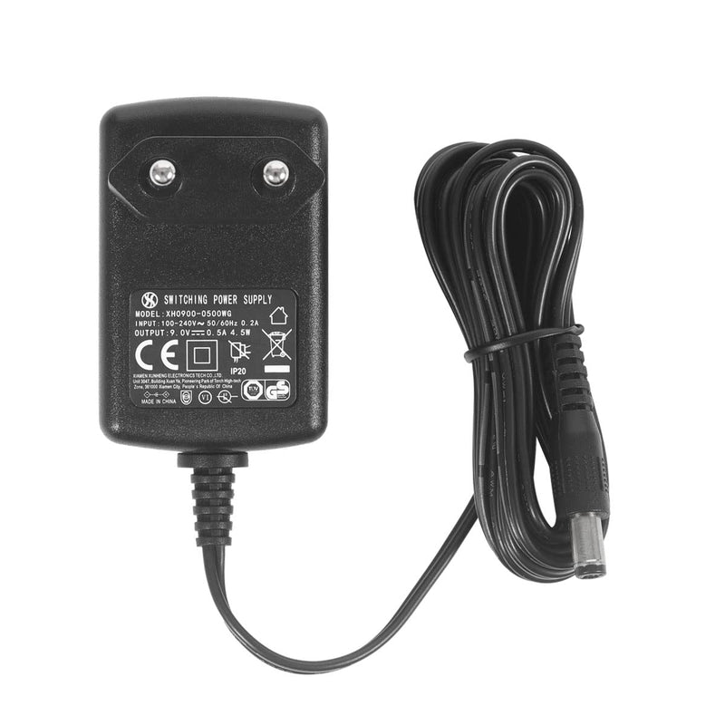 DC 9V 0.5A 500mA Power Supply Adapter, Connector 5.5mm x 2.1mm, Center Positive