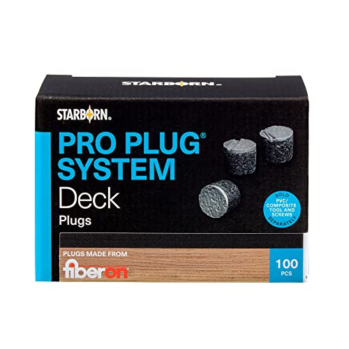 Starborn Pro Plugs lag screws for Fiberon Beach House decking, 100-count pack by Starborn Industries