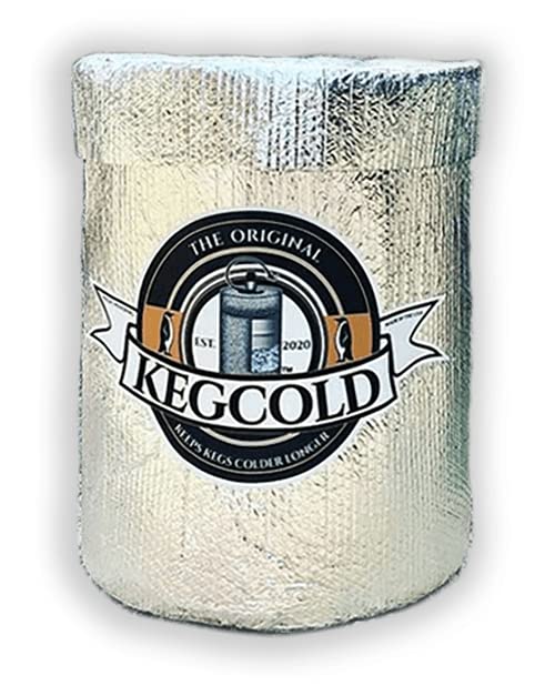 KEGCOLD portable keg cooler insulator for 1/2 and 1/4 size kegs, foldable, lightweight, insulated, and easy to set up.