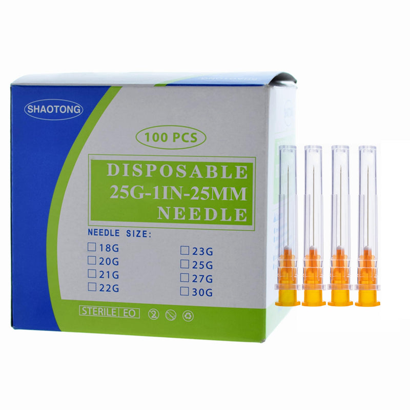 [Australia - AusPower] - Disposable sterile needles 100Pack (25G-1IN) 25G-1IN 
