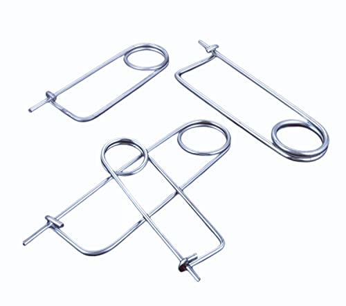 Generic steel brooch-shaped cotter safety pins, 5×110×43mm, 4-piece set for farm and garden hitches