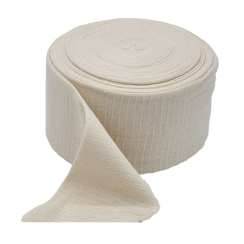 [Australia - AusPower] - Elastic Tubular Support Bandage - Reusable Elastic Tubular Compression Bandage Roll for Leg, Knee, Thigh, Arm & Elbow - Cotton Spandex, Natural Color (E (3.5 Inches x 33 Feet)) E 