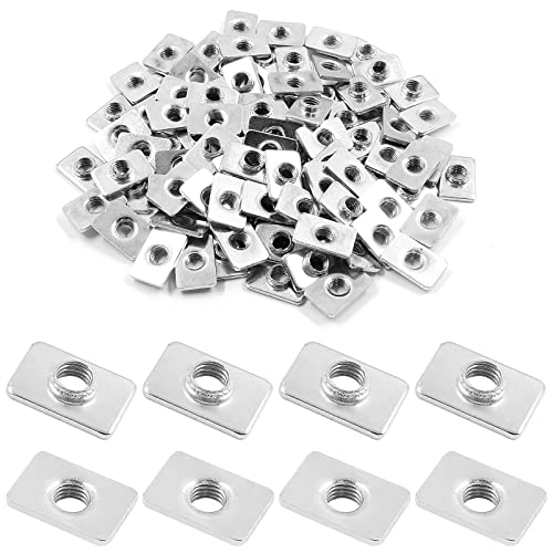 LifCratms M5 flat sliding T-nuts, 100-piece set for 2020 Series 20M5 aluminum extrusion profiles