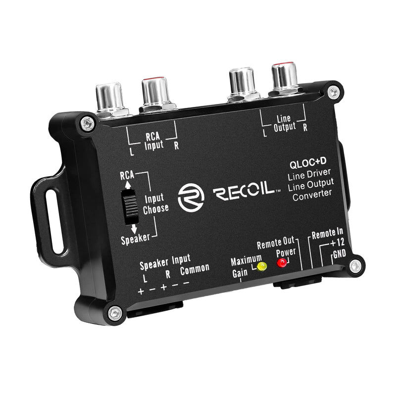 RECOIL LOCD 2-in-1 Active Line-Out Converter & Line Driver | 2 in 1 Line Driver, 10V High RCA Output, Auto Sense, Clipping LEDs, SMT - OEM Amplifier Integration