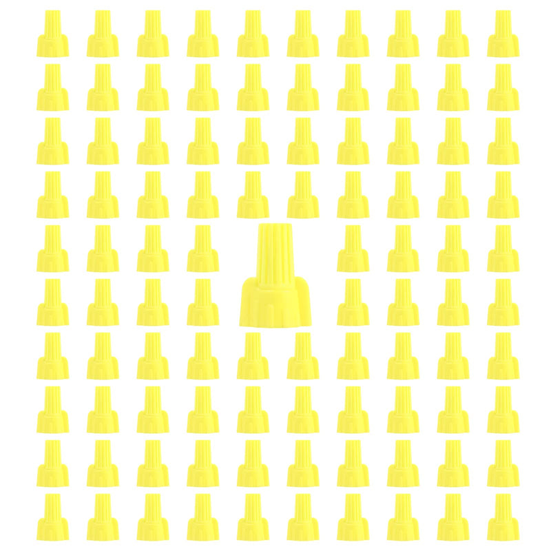 [Australia - AusPower] - 100pcs Winged Wire Nuts Connectors,Yellow 22-10 AWG Easy Twist-on Electrical Screw Wire Caps (P11 Yellow) P11 Yellow 