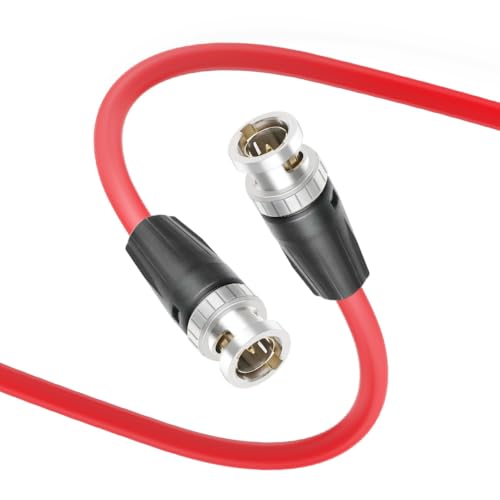 Alvin's Cables 12G BNC-Coaxial-Cable HD SDI BNC Male to Male Original Cable for 4K Video Camera 50CM|19.7inches RED 50cm/19.7in