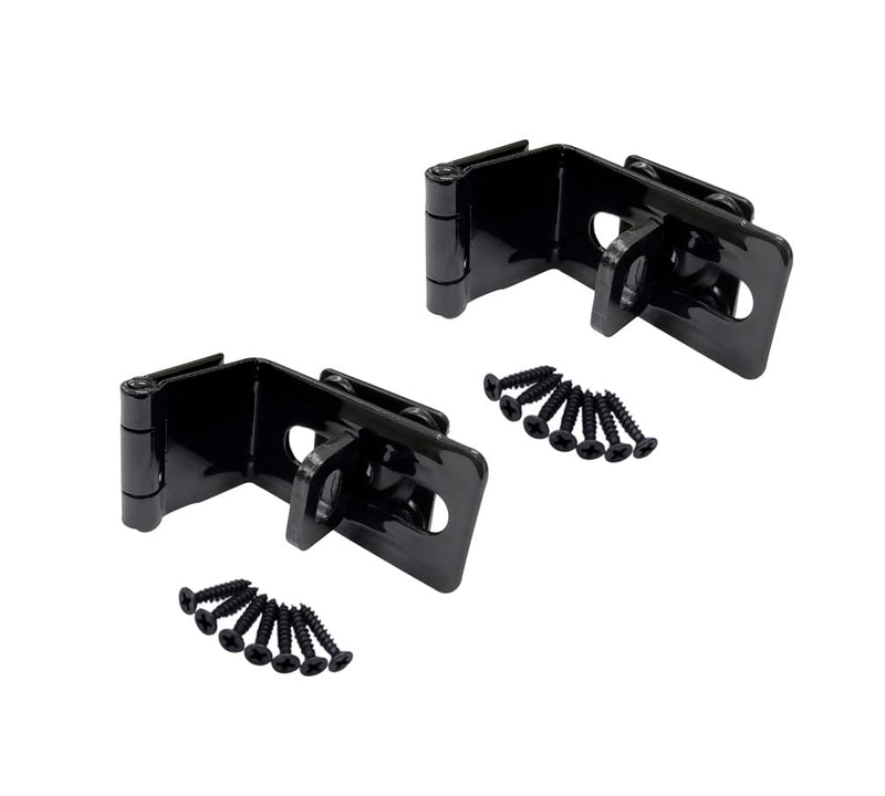 [Australia - AusPower] - QCAA 90 Degree Angle HASP and Swivel Staple, 4-1/2", Steel, Black, 2 Pack, Made in Taiwan 2pack 