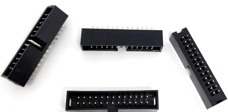 [Australia - AusPower] - 25-Pack 26P DC3 2.54mm 0.1" Pitch 26 Pins Male Box Headers 2x13 Dual Rows 26 Pins Male Straight Pin PCB DIP, Double-Row 2x13 26P DC3 2.54 mm DCS IDC Connector 2X13M-25PK 