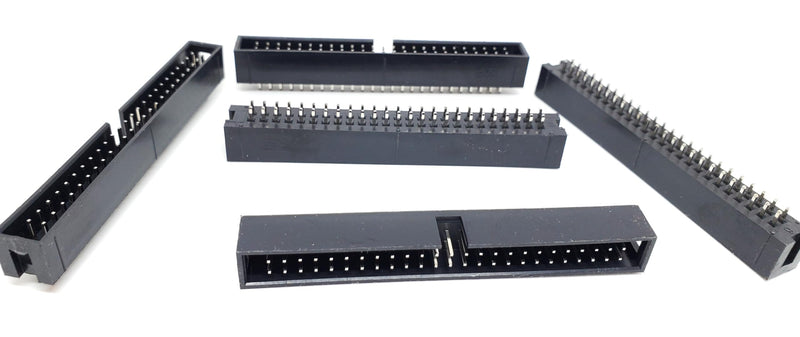 [Australia - AusPower] - 25-Pack 50P DC3 2.54mm 0.1" Pitch 50 Pins Male Box Headers 2x25 Dual Rows 50 Pins Male Straight Pin PCB DIP, Double-Row 2x25 50-P 2.54 mm DCS IDC Connector 