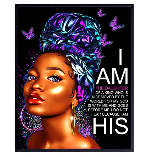 African American Christian Wall Art - Bible Verse Poster for Black Women