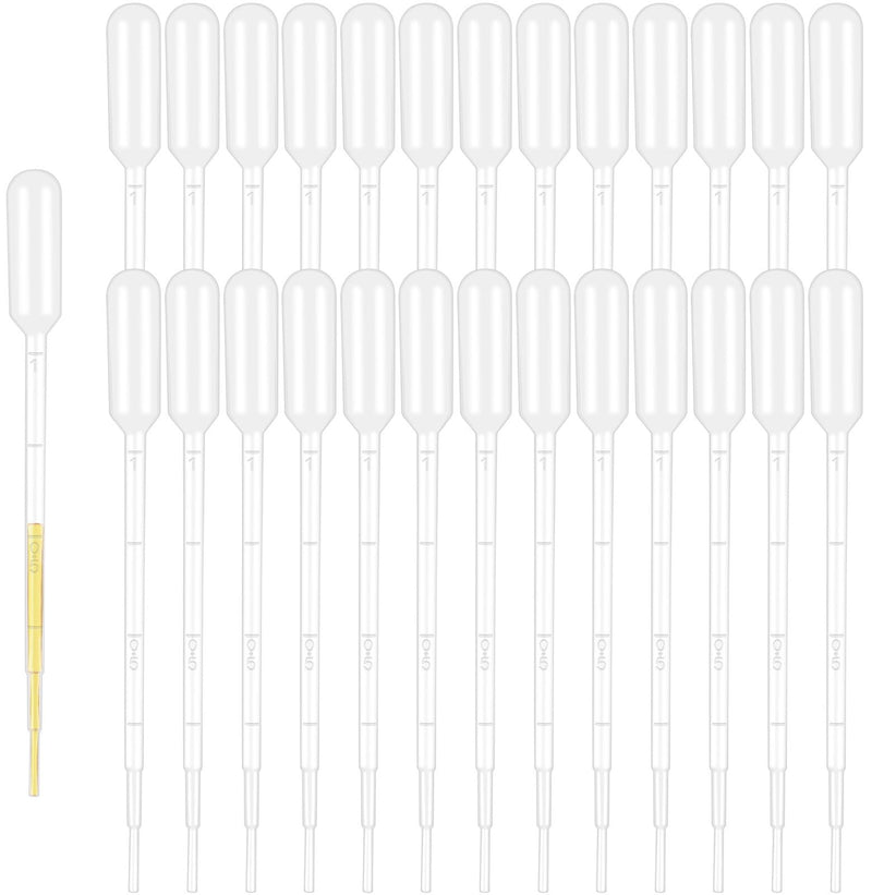 [Australia - AusPower] - moveland 120PCS 1ML Premium Disposable Plastic Transfer Pipettes, Clear Graduated Eye Dropper for Essential Oils, Home Use, Science Class, Lab Experiments, DIY Art 