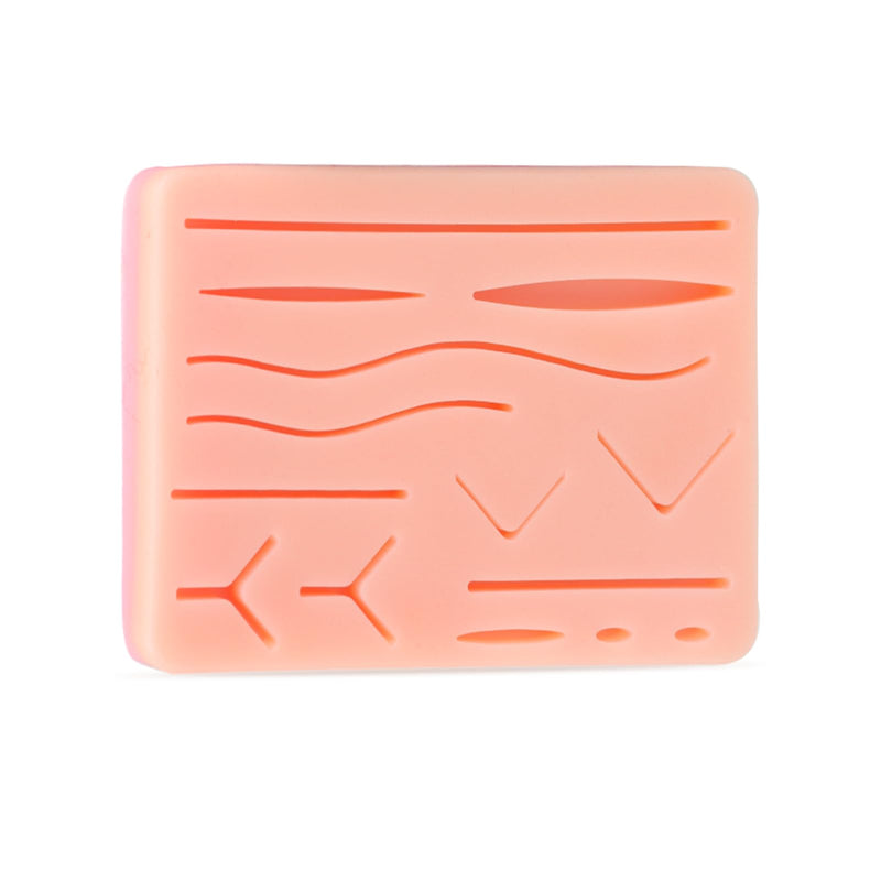 [Australia - AusPower] - Suture Practice Pad Realistic Three-Layer Silicone Skin Kit with 14 Pre-Cut Wounds, Best Gift for Medical Students Training Large 