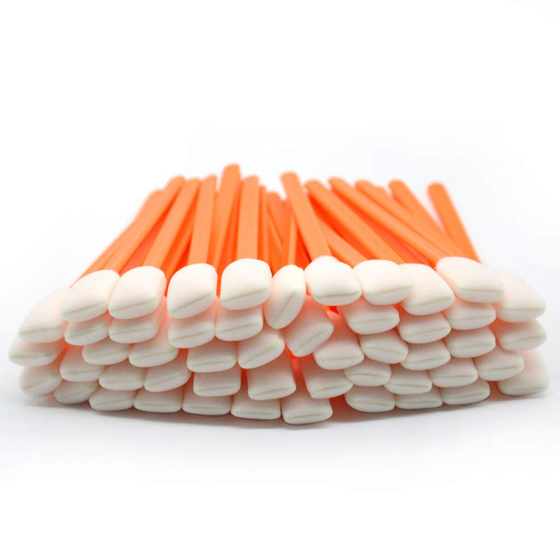 [Australia - AusPower] - Wellgler's 5.11" Foam Cleaning swabs, for Electronics, Cameras, Optical Lenses or Inkjet Printers, Print Heads Cleaning（50pcs） orange 50 