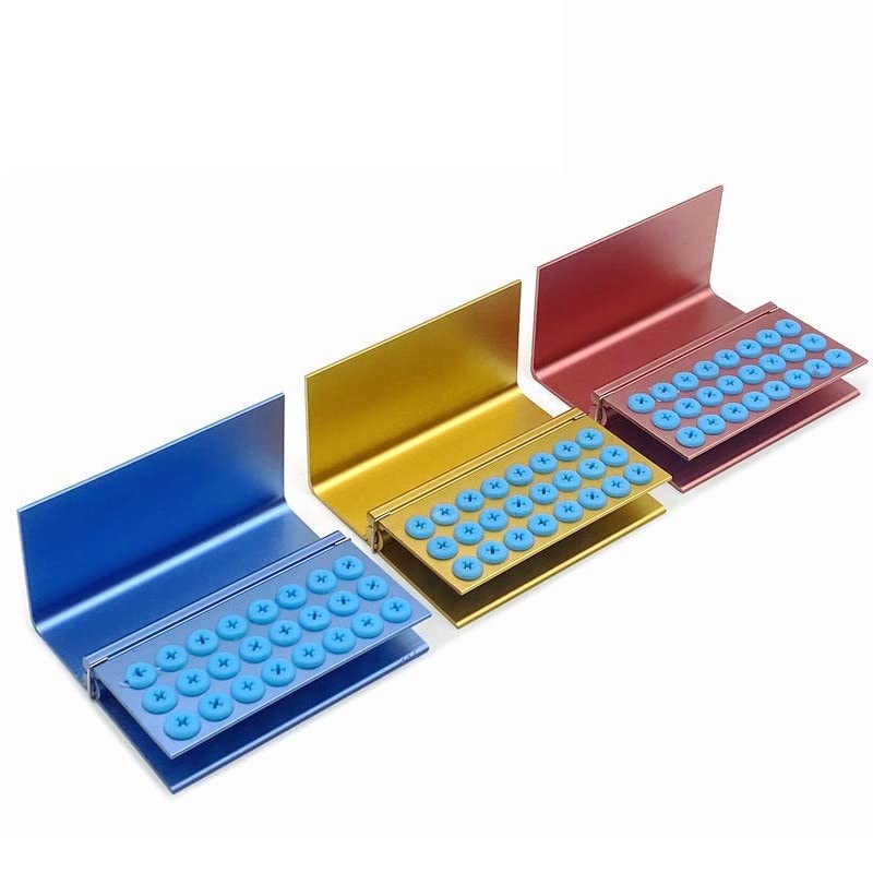 [Australia - AusPower] - 3Pcs 24 Holes Dental Burs Holder Block Case for CA/RA?FG Dental Autoclavable Burs Holder with Silicon Cover 