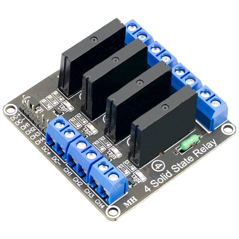 AZDelivery 4 Channel Relay Module 5V DC Solid State Relay Low Level Trigger Power Switch Relay Board Compatible with Arduino and Raspberry Pi 1