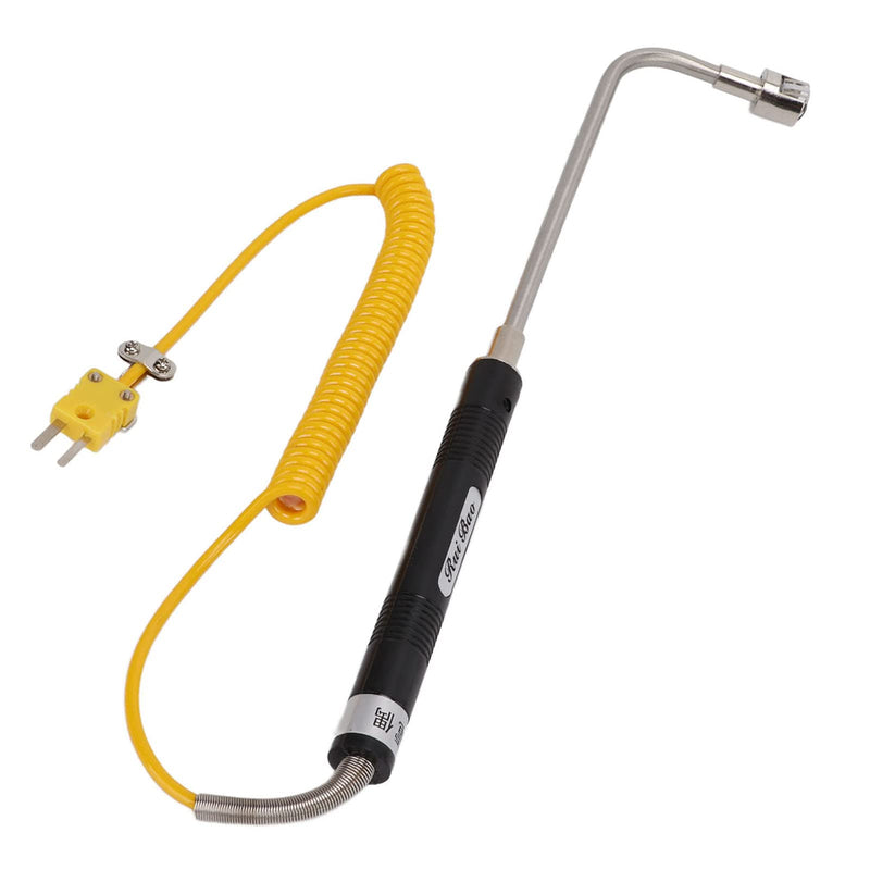 [Australia - AusPower] - K Type Thermocouple, Thermocouple Temperature Probe Thermocouple Heat Steel Thermocouple Sensor Thermocouple with Insulated Handle (Curved Shank thermocouple) Curved Shank Surface Thermocouple 