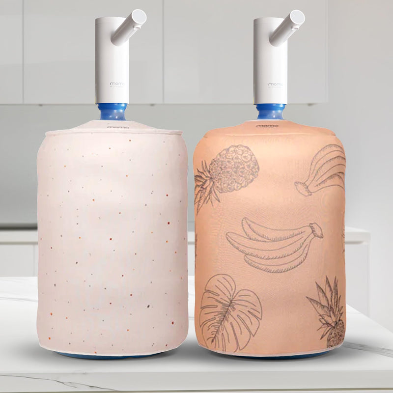 Momo Lifestyle 5 Gallon Water Jug Cover - Insulated Neoprene - Blocks UV Rays - Reversible Double Sided - Water Bottle Sleeve for 5 Gallon Water Dispenser Cover Accessory (Tropical Dream) Tropical Dream