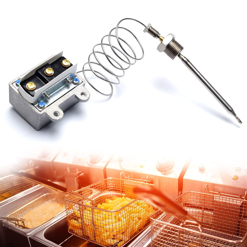 [Australia - AusPower] - 1177 High Limit Fryer Switch LCCM2003000 Replacement for ATOSA 301030005 Gas Fryer Hi Limit Thermostat with 3/8" Mpt Stuff Box Hi Limit 450°F 