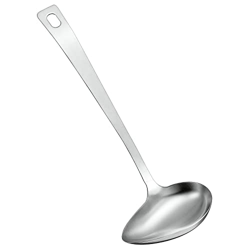 Shimomura Kougyou PG-206 Professional Grade Horizontal Opening Ladle for Left Handed Use, Dishwasher Safe, Made in Japan Horizontal Leg Ladle, Left Handed
