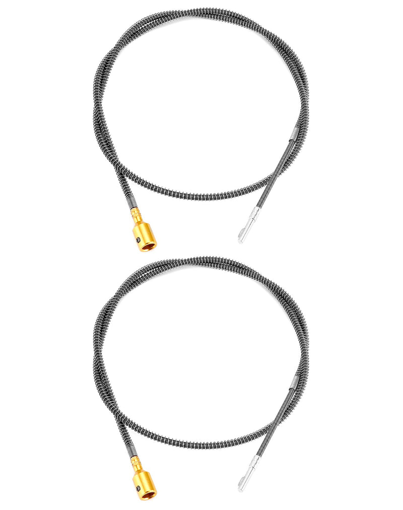 [Australia - AusPower] - QWORK 3.2ft Metal Flexible Inner Shaft Cable, 2 Pack Inner Flex Shaft Cable. 