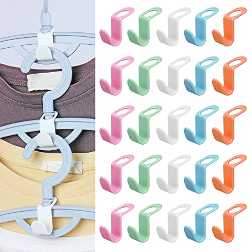 SLMT Clothes Hanger Connector Hooks 200PCS Space Saving Hanger Extender Hooks Closet Organizer for Plastic Hangers 200