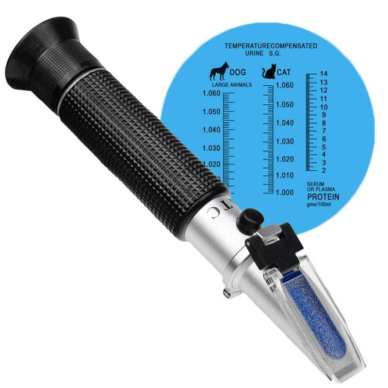 [Australia - AusPower] - Clinical Refractometer Veterinary Hand-Held Refractometer Vet Veterinary Medicine RHC-300 Serum Protein Urine Density for pet Dog (Large Animal) and cat 