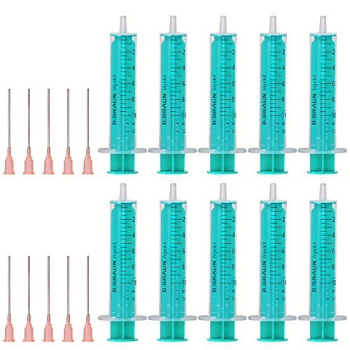 MedixX Syringes Set with Blunt Needle Various Sizes for Hobby and Home Work - Syringes Individually Sterile Packed (10 x 10 ml Syringe & 10 x Cannula) 10x 10ml & 10x Cannula