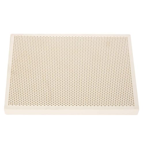 Cyrank Ceramic Soldering Plate, Ceramic Soldering Plate, Soldering Pad, Honeycomb Soldering Mat Soldering Block for Melting Gold Casting Tools, Jewelry Making Tools, 13.5*9.5cm