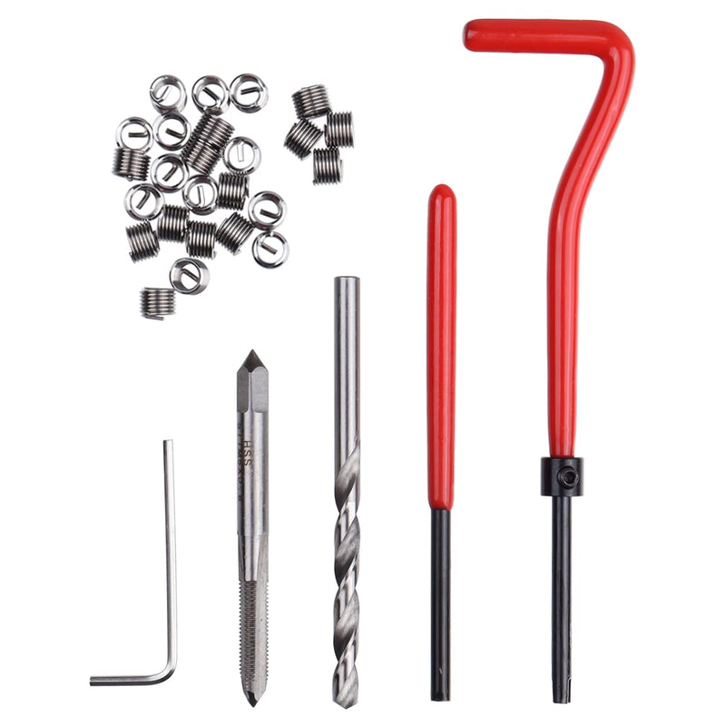 [Australia - AusPower] - Wolfride 30PCS M5 Thread Repair Kit M5 x 0.8mm Helicoil Insertion Tool Thread Restoring Kit 