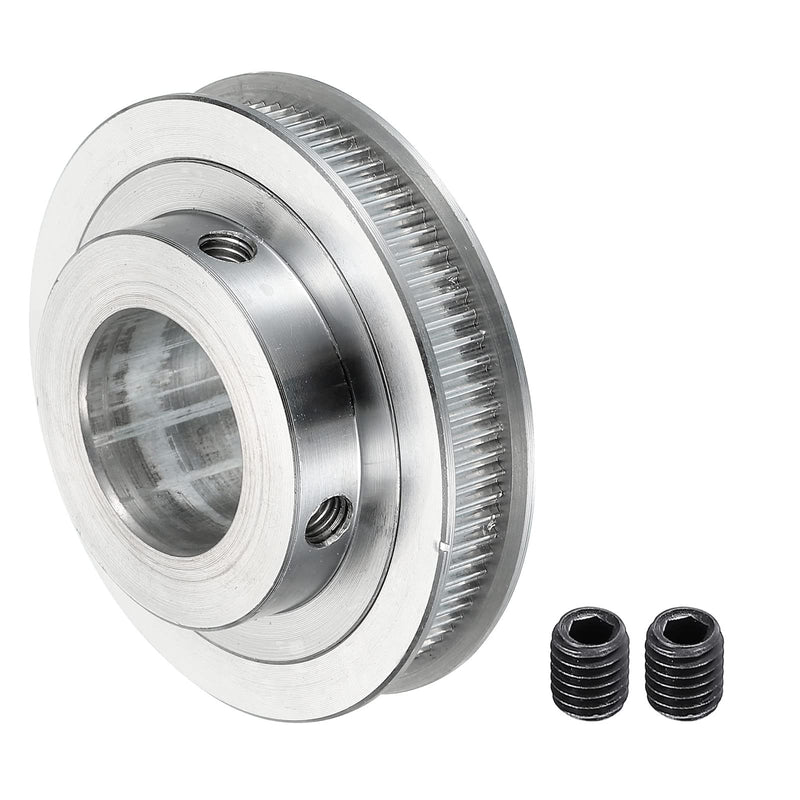 [Australia - AusPower] - MECCANIXITY 80 Teeth 25mm Bore Timing Pulley, Aluminium Synchronous Wheel Silver with M5 Screw for 3D Printer Belt, CNC Machine 