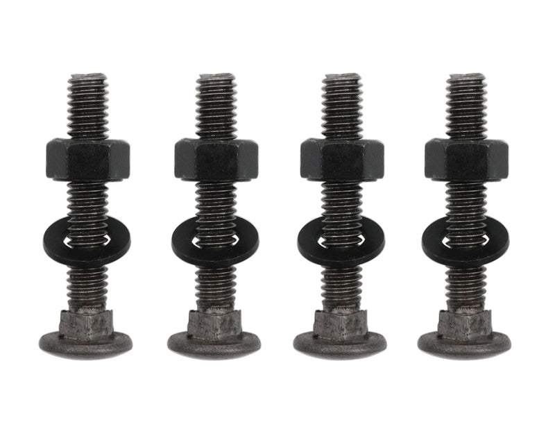 [Australia - AusPower] - LBY 10 Sets 5/16-18 x 2" Carriage Bolts Screws Round Head Square Neck and Hex Nuts & Flat Washers, 45# Steel, Black 5/16-18 x 2" 