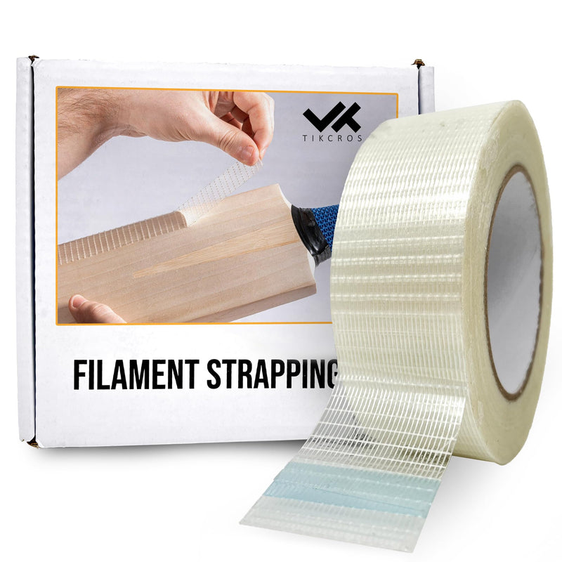 [Australia - AusPower] - Transparent Bi-Directional Filament Strapping Tape - 1 Roll Bi Directional Filament Tape Reinforced Fiberglass Strapping Tape 1.5 inch 60 Yards 