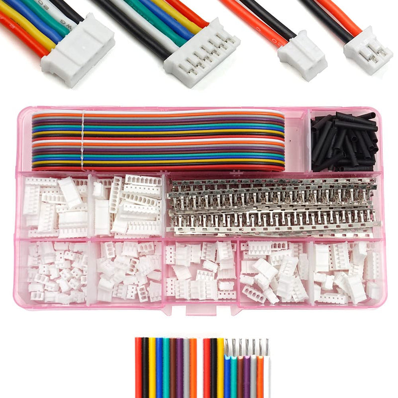 [Australia - AusPower] - JST PH 2.0 Connectors Pin Header and Ribbon Cable Wire Kit 2.0mm Pitch JST PH - 2/3/4/5/6/7/8 Female Pin Male Housing 